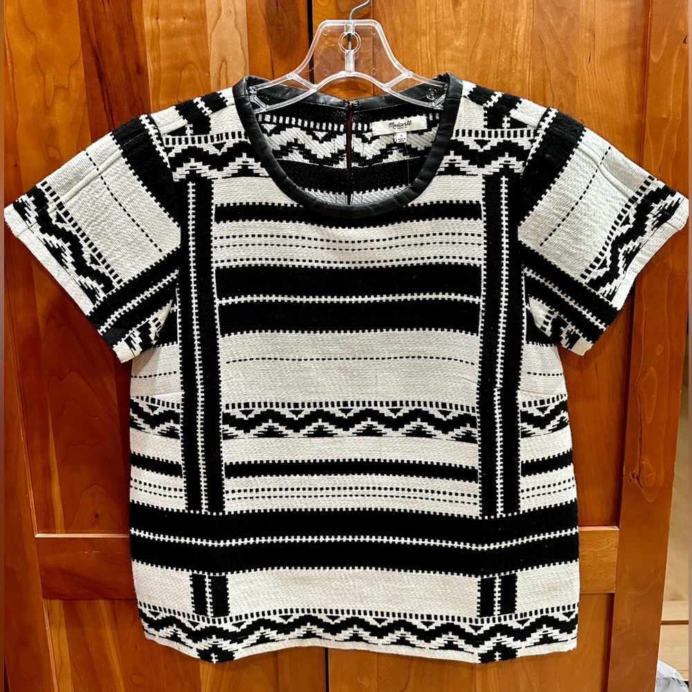 NWT Madewell Geo Jacquard Top